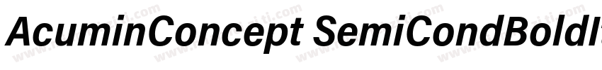 AcuminConcept SemiCondBoldItalic字体转换